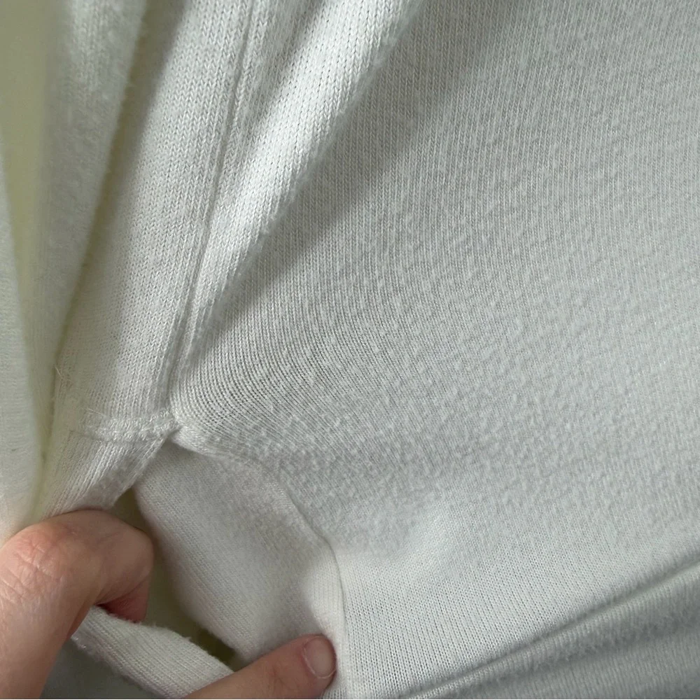 78&Sunny White Knit Long Cardigan Open Hoodie with Pockets Size Small‎